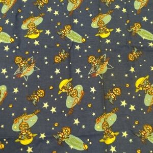 Vintage Jaftex Rugrats Space Chuckle Flannel Fabric Outer Space
